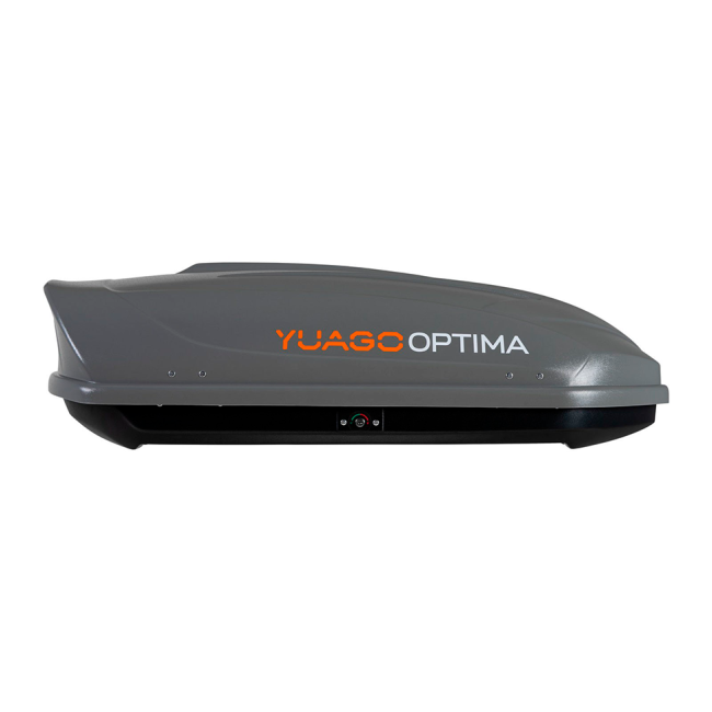 Автобокс YUAGO OPTIMA (тиснение) (EuroLock), серый, 390л купить в интернет-магазине tuning63