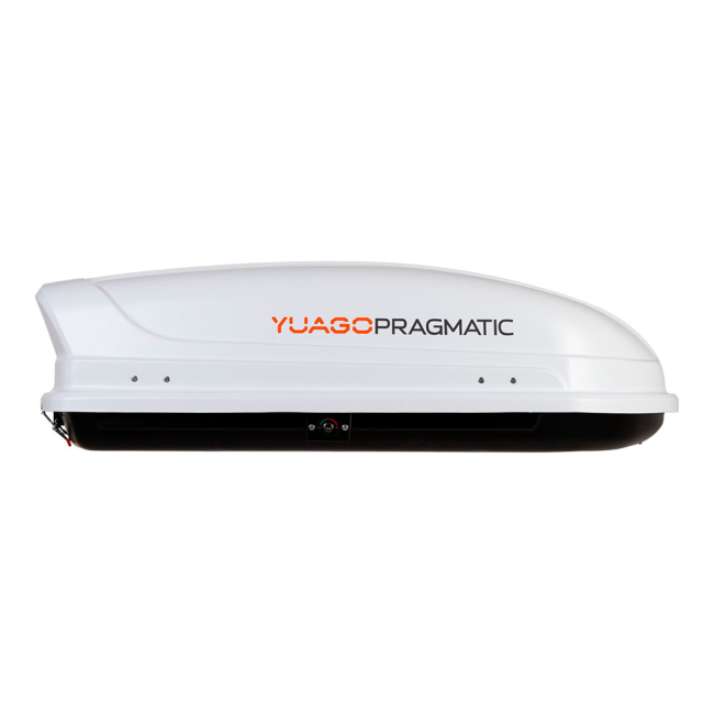 Автобокс YUAGO Pragmatic (тиснение) (EuroLock), белый, 410 л купить в интернет-магазине tuning63