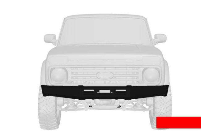 Силовой передний бампер с площадкой под лебедку для Lada 4x4 купить в интернет-магазине tuning63